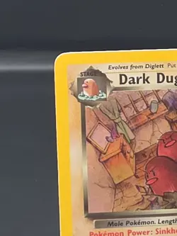 Swirl Dark Dugtrio 6/82 Team Rocket 1st Edition Holo LP Pokemon Card WOTC - Image 3