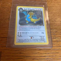 Pokemon TCG Dark Dragonite 5/82 Team Rocket Holo LP SWIRL - Image 1