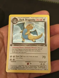 Dark Dragonite 1st Edition Holo Rare 5/82 Vintage Pokemon TCG - Image 1