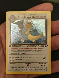 Dark Dragonite 1st Edition Holo Rare 5/82 Vintage Pokemon TCG - Image 2