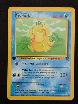1st Edition Psyduck 53/82 Team Rocket WOTC Pokemon Card TCG Non Holo - Image 1