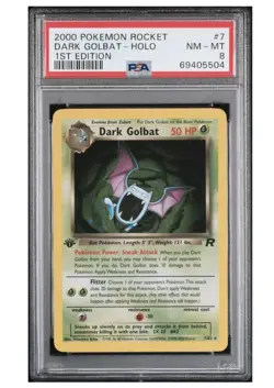 Dark Golbat 7/82 1st Edition - Team Rocket PSA 8 - NM-MT Holo Pokemon Card - Image 3