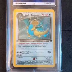 Pokemon Card Dark Dragonite 1st Edition Holo Team Rocket ACE 8 not PSA - Image 2