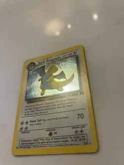 Pokemon TCG: Dark Dragonite 5/82 Holo Rare Team Rocket 1999 Vintage WOTC Light - Image 4