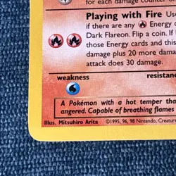 Pokemon Card - Dark Flareon Team Rocket 35/82 Uncommon 1st Edition Non Holo - Image 2