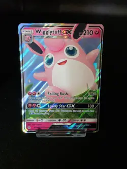 Pokemon TCG Wigglytuff GX Holo Ultra Rare Card Hidden Fates 42/68 Mint Condition - Image 1