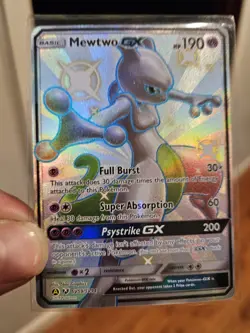 Pokemon Mewtwo GX SV59/SV94 Hidden Fates Shiny Vault Full Art Holo - Image 2