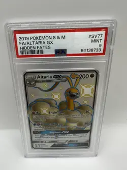 Altaria GX SV77 - Pokemon TCG - Hidden Fates - Shiny Vault - Ultra Rare - PSA 9 - Image 1