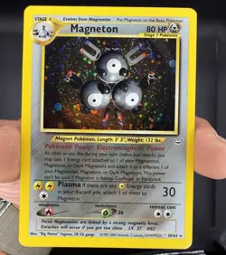 Magneton 10/64 Holo Neo Revelation WOTC Pokemon Card LP - Image 1