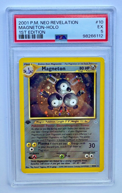 MAGNETON 1ST EDITION #10/64 HOLO RARE - POKEMON NEO REVELATION 2001 - PSA 5 - Image 1