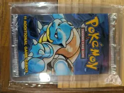 Base Set Pokemon Tcg Booster Pack Short Crimp Heavy 1999 Blastoise - Image 3