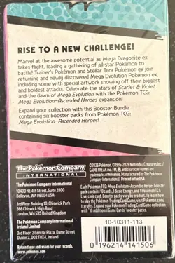 Pokemon TCG Mega Evolution Ascended Heroes Booster Bundle 6 Packs Sealed - Image 2