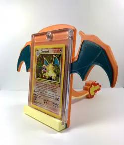 Pokemon Card Stand CHARIZARD W/Tail PSA 3D Printed Trading TCG Holder Display - Image 1