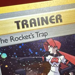 2000 Pokemon Gym Heroes #19 The Rocket's Trap Holo 1st Edition Trainer LP - Image 2