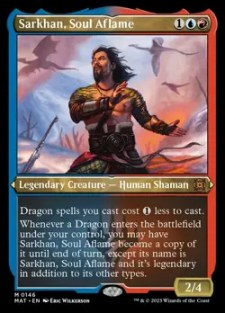 Sarkhan, Soul Aflame - Foil Etched NM, English MTG March of the Machine: The Aft - Image 1