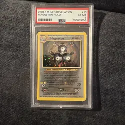 Pokemon TCG Magneton Neo Revelation 10/64 PSA 6 amazing swirl - Image 1