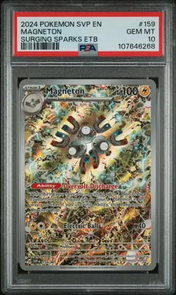 Pokemon TCG Magneton SV 159 Black Star Promo Surging Sparks PSA 10 - Image 1