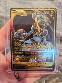 Shadow Mewtwo GX Black Foil Fan Art Vinyl Collector Pokemon Card 82/100 - Image 1