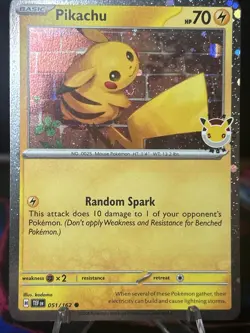 Pikachu 51/162 Pokemon Day 2026 Stamped Promo NM Holo Swirl - Image 1