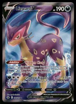 Liepard V (Full Art) 180/198 Ultra Rare Holo NM Pokemon SWSH06: Chilling Reign - Image 1