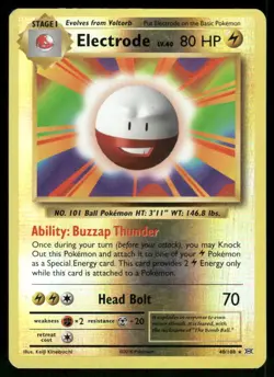 Electrode 40/108 Rare Reverse Holo NM Pokemon XY - Evolutions - Image 1