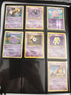 Pokemon Vintage Binder Bundle 157 Cards Holos Reverses Commons Rares Played - Image 5