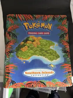 Vintage WOTC Pokemon Trading Card Southern Islands Ring Binder Folder (No Cards) - Image 1