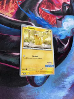 Pokemon TCG Pikachu SVP214 Black Star Promo 2024 Illustration Contest - Image 3