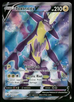 Toxtricity V (Full Art) 182/192 Ultra Rare Holo NM Pokemon SWSH02: Rebel Clash - Image 1