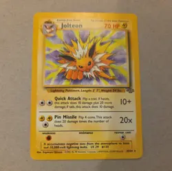 Pokemon TCG Jolteon Card 20/64 Jungle Unlimited Regular Non-Holo Rare Lp - Image 1