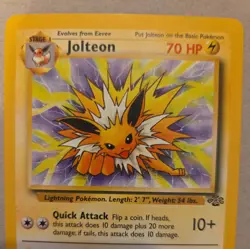 Pokemon TCG Jolteon Card 20/64 Jungle Unlimited Regular Non-Holo Rare Lp - Image 5