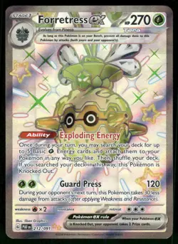 Forretress ex - 212/091 Shiny Ultra Rare Holo NM Pokemon SV: Paldean Fates - Image 1