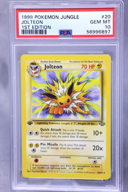 1999 Pokemon Jolteon, 1st Edition Jungle #20/64, PSA 10 Gem Mint - Image 3