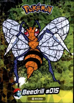Pokemon Crystal Card Collection Set #015 Beedrill Cracked Ice Holo Foil - Image 1