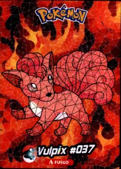 Pokemon Crystal Card Collection Set #037 Vulpix Cracked Ice Holo Foil - Image 1