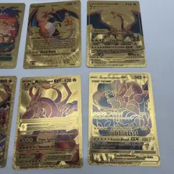 Pokemon Fan Art Charizard Collection Card Bundle 12x Cards Shiny Foil Gold - Image 3