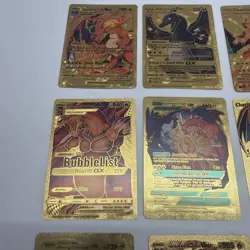 Pokemon Fan Art Charizard Collection Card Bundle 12x Cards Shiny Foil Gold - Image 5