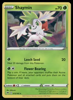 Shaymin - (Cosmos Holo) 015/185 Holo Rare Holo NM Pokemon Miscellaneous Cards & - Image 1