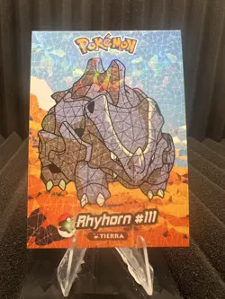 Rhyhorn #111 - Cracked Ice Holo - Crystal Collection 2024 - Pokemon Card - Image 1