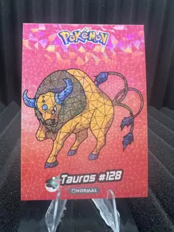 Tauros #128 - Cracked Ice Holo - Crystal Collection 2024 - Pokemon Card - Image 1