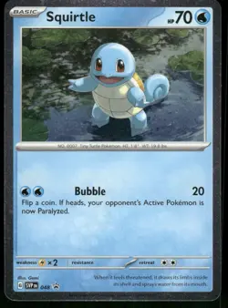 Squirtle - (Cosmos Holo) 048 Promo Holo NM Pokemon SV: Scarlet & Violet Promo Ca - Image 1