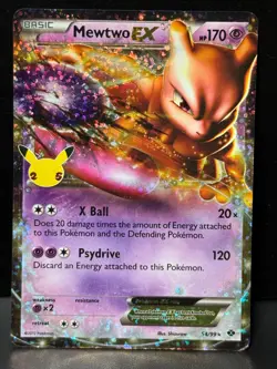 Mewtwo EX 54/99 SWSH Celebrations: Classic Collection Holo Pokemon Card NM - Image 1