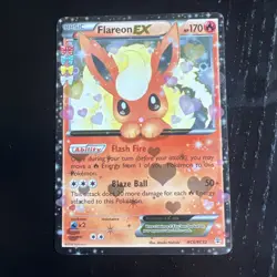 Pokemon TCG Flareon EX Holo Rare Card Generations Radiant Collection RC6/RC32 LP - Image 1