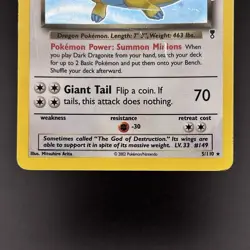 Pokemon Card TCG Dark Dragonite Holo Rare 5/110 WOTC Legendary Collection HP - Image 3