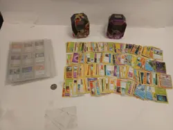 Large Assorted Pokemon Card Collection with Tins and Binder - Image 1