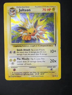 Jolteon 14/110 Legendary Collection 2002 Holo Rare WOTC Pokemon Card TCG - Image 1