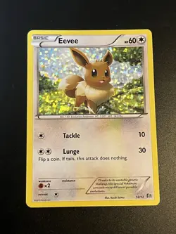 Eevee 12/12 2015 - 2016 Collection McDonalds Promo Card LP/MP - Pokemon TCG - Image 1