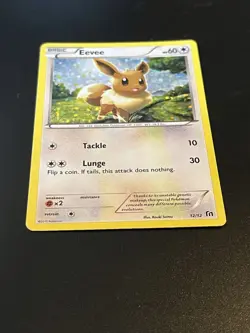 Eevee 12/12 2015 - 2016 Collection McDonalds Promo Card LP/MP - Pokemon TCG - Image 2