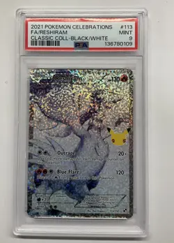 Pokemon TCG Reshiram Celebrations Classic Collection Card 113/114 PSA 9 - Image 1