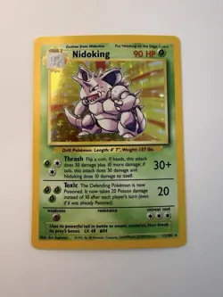Pokemon Nidoking 11/102 Base Set Holo Unlimited WOTC 1999 English LP - Image 2